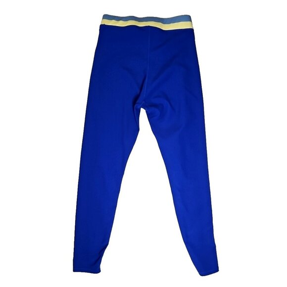 Wilo Ribbed Ankle Length Leggings Size Small Blue Nylon/Sandex Work out Wear - Picture 5 of 6